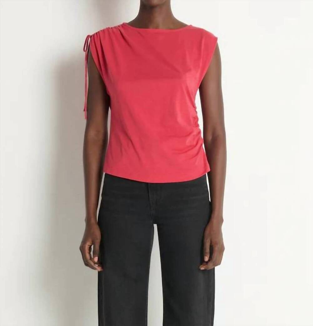NEW NATION LTD julie shoulder tie top in red